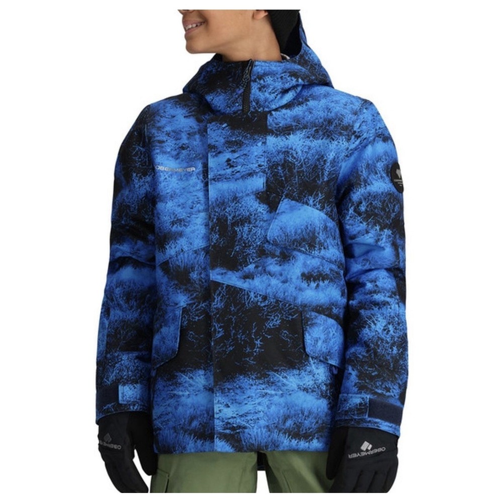 Obermeyer Gage Snow Jacket Junior's Large 14-16 Blue/Black‎ Night Vision NEW Ski